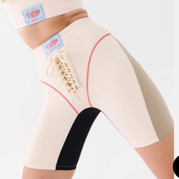 PE NATION UNDEFEATED BIKE SHORT IN PEARLED IVORY XS - Picture 7 of 7